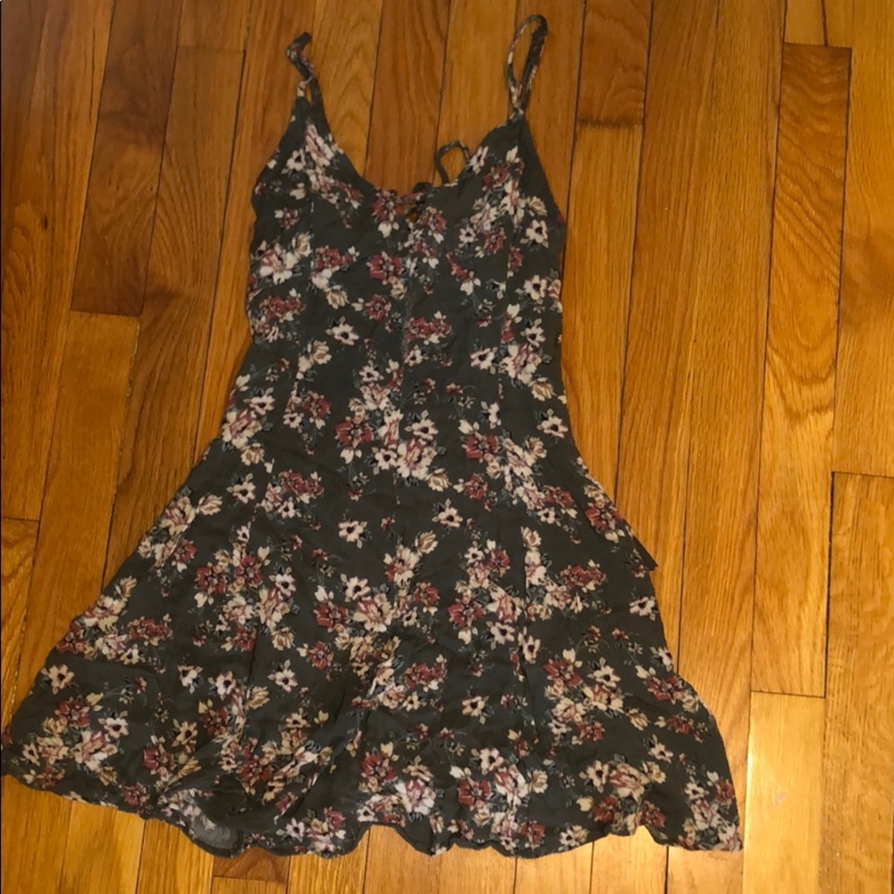 Green floral dress